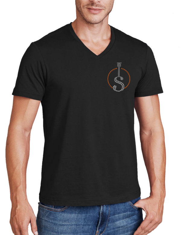T-Shirt Homme/Mixte col V Noir